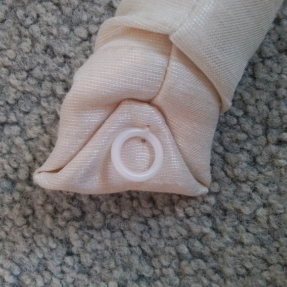 Allen+Roth Woven Brown Black Out Curtain with cream tiebacks. - Picture 12 of 12